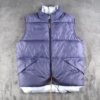 Vintage LL Bean Goose Down Puffer Vest Purple Reversible Women Sz S Small - Image 1 of 4