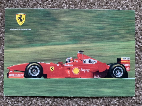 Michael Schumacher Ferrari Post Card 1998 Factory Original #1368/98 Cover