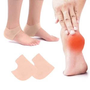 2 x PROTEZIONE SALVA TALLONE IN SILICONE GEL ANTI SCREPOLATURA SCARPE CORSA - Picture 1 of 5
