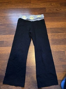 GIRLS SIZE L/G 10 BLACK YOGA PANTS BY BERRY - Picture 1 of 5