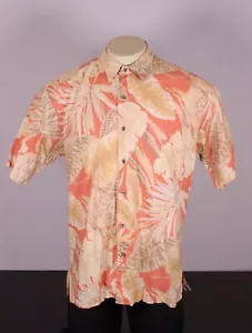 TORI RICHARD Herren Medium Floral Print Hawaii Aloha Hemd - Pink Beige Multi - Bild 1 von 9
