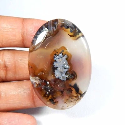 Pseudomorph Stick Agate Cabochon 49X34 MM Oval Natural Gemstone Loose #6249 - Image 1 of 4