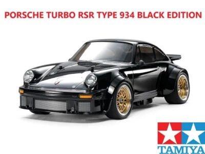 Telaio TAMIYA Scala 1/10 RC PORSCHE TURBO RSR TYPE 934 Black Edition TA02SW N... - Immagine 1 di 4