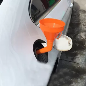 Car Heavy Duty Pressure Funnel Fuel Oil Water Gas Petrol Flexible Spout Filter, - Foto 1 di 12