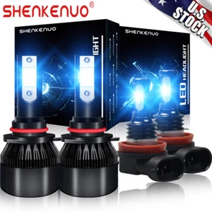 For Chrysler 300 2011-2014 4X 9012 H11 8000K LED Headlight + Fog Light Bulbs Kit - Picture 1 of 10