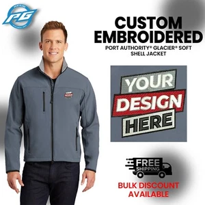 Custom Embroidery Port Authority® Tall Full Zip Jacket Glacier Soft Shell Jacket - Picture 1 of 8