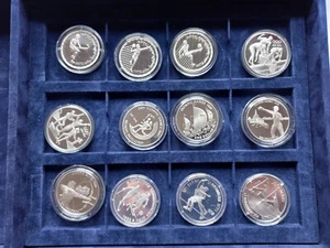 24 Silbermedaillen Olymp. Spiele 1992, Box, div. Länder, 900-925er Silber, PP - Bild 1 von 18
