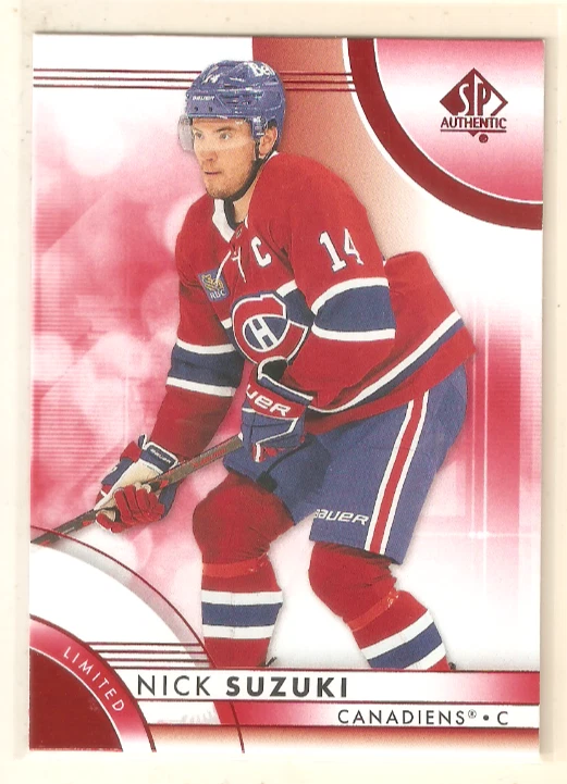 Nick Suzuki 2023-24 SP Authentic Limited Red Parallel #28 Canadiens - Image 1 of 1