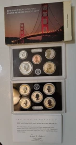 2018 S SILBER REVERSE PROOF SET ZEHN GEM PROOF MÜNZEN MIT OVP - Bild 1 von 2