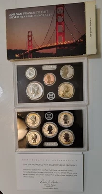 2018 S SILVER REVERSE PROOF SET TEN GEM PROOF COINS WITH ORIGINAL MINT PACKAGING - Image 1 of 2