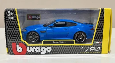 1/24 Scale Bburago Jaguar XKR-S French Racing Blue Diecast In Box - Image 1 of 4