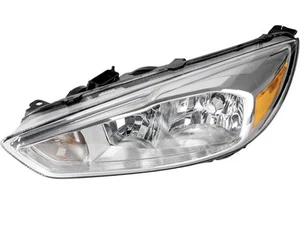 Headlight Assembly, for 2015-2018 Focus, Chrome Housing, Amber Reflector, Clear - Picture 1 of 7