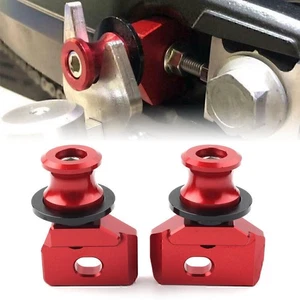 Kette Einstellung Halterung Schraube Rocker Schieberegler für HONDA CB650R Rot - Picture 1 of 4