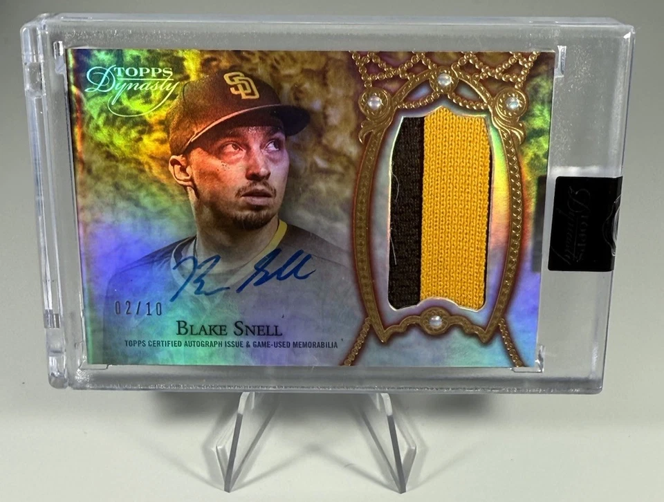 Topps Dynasty Blake Snell 2022 juego de datos parche usado automático 2/10 DAP-BS1 Foto 1 de 2
