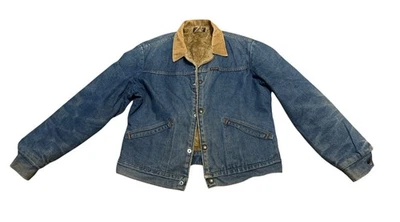 Chaqueta vaquera vintage Wrangler 74227NV Sherpa forrada cuello de pana EE. UU. para hombre 42 Foto 1 de 4