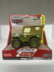 DISNEY PIXAR CARS WORLD OF CARS SARGE SHAKE N GO FISHER PRICE 2006 NEW - Picture 1 of 6