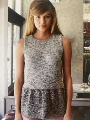 Debbie Bliss Knitting Pattern Ladies Sleeveless Peplum Top Summer Juliet Yarn - Image 1 of 4