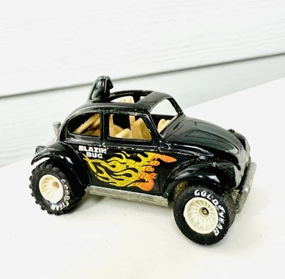 Hot Wheels Baja Bug Black White Real Riders, GYW 1985 Stamper 3-Pack Exclusive - Image 1 of 4