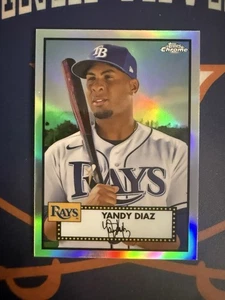 Topps 2021 cromo platino aniversario Yandy Díaz #408 refractor rayos paralelos - Imagen 1 de 4