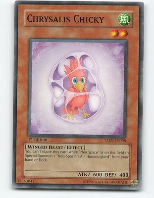 Chrysalis Chicky #TAEV-EN008 1st Edition Yugioh Card - Image 1 of 2