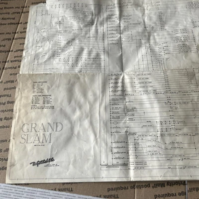 original Factory Grand Slam Gottlieb Schematics  Pinball arcade game manual - Image 1 of 3