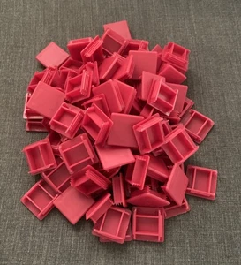 100 Stück 1-5/8" Kunststoff Strebe Kanal Endkappen, rot PVC Metall Kanal Schutz - Bild 1 von 7