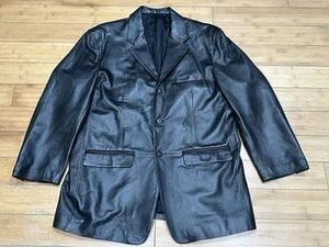 VTG Ralph Lauren RL Sheepskin Leather Jacket Men’s Size 46L Dark Brown - Picture 1 of 10