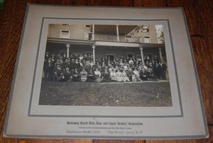 1913 ROCKAWAY BEACH NY. WINE BEER LIQUOR DEALERS ADVERTISING CABINET CARD PHOTO - Picture 1 of 9