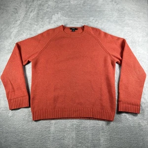 J Crew Sweater Womens XL Orange Lambswool Crewneck Raglan Knit Jumper Fall - Picture 1 of 11
