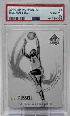 Bill Russell PSA 10 - 2010 SP Authentic - Celtics Legend - Russ - “Mr. 11 Rings” - Image 1 of 4