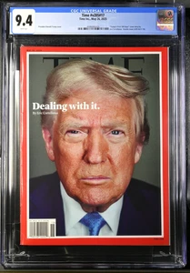 CGC 9.4 DONALD TRUMP TIME Vol. 205 #17 - Magazine May 26, 2025 "Dealing With It" - Picture 1 of 5