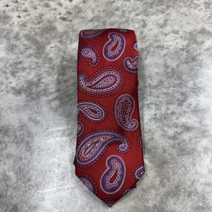 Jos A Bank Krawatte Herren rot Seide Paisley Executive Collection Krawatte klassisch elegant - Bild 1 von 5