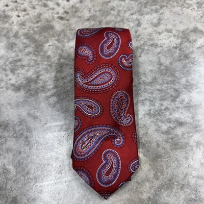 Jos A Bank Corbata Para Hombre Rojo Seda Paisley Colección Ejecutiva Corbata Vestido Clásico Foto 1 de 4