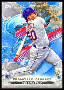 2023 Topps Inception Blue #63 Francisco Alvarez RC New York Mets/25 - Picture 1 of 5