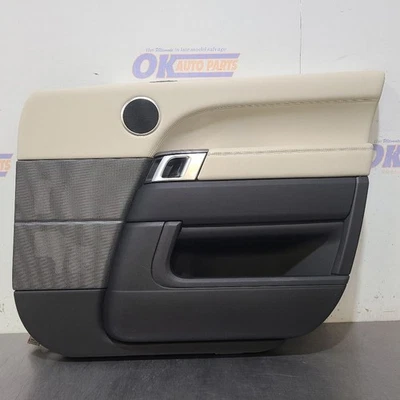 17 2017RANGE ROVER SPORT HSE FRONT DOOR TRIM PANEL BEIGE LEATHER RIGHT PASSENGER - Image 1 of 4