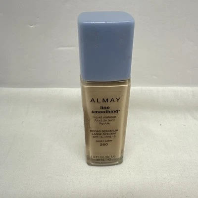 Almay Line Smoothing Liquid Makeup Foundation 260 Sand 1 oz Discontinued SEALED - Image 1 of 3