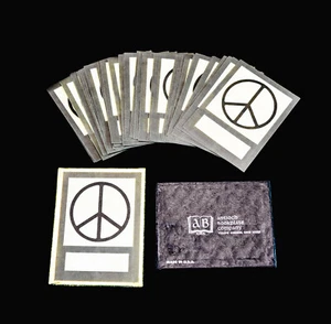 MID CENTURY HIPPY PEACE SYMBOL BOOKPLATES BY ANTIOCH BOOKPLATE CO./IN BOX/MINT - Picture 1 of 5