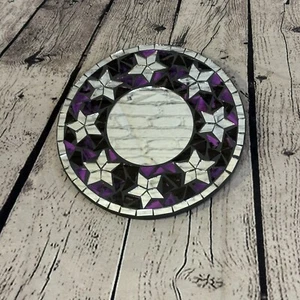 Purple Star Mosaic Tile Wall Mirror 20cm x 20cm 8 Inches Handmade New - Picture 1 of 7