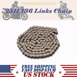 25H 136 Links Chain For 47cc 49cc Mini Dirt ATV Mini Moto Pocket Bike Dirt Bike - Picture 1 of 7