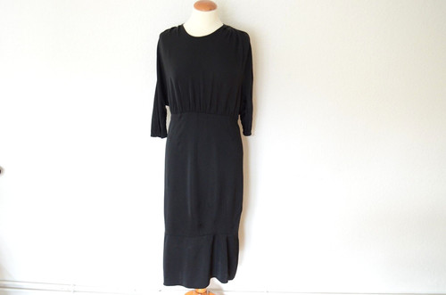 Orig. Abito Prada Couture abito da sera 34 IT 40 abito midi sexy nero viscosa