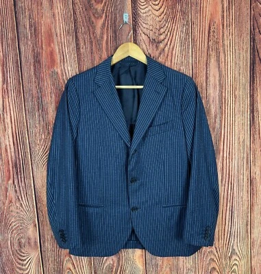 Blazer listrado CARUSO ing LORO PIANA lã cashmere tamanho IT 48 / EUA 38 feito na Itália - Imagem 1 de 4