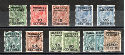 Morocco Agencies 1917-37 values to 1f.50 between SG 191 and 224 LMM/FU CDS Cover