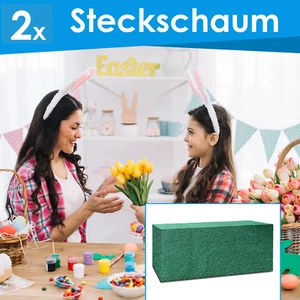 2x Steckschaum Steckschwamm Ziegel Steckziegel 20x10x7,5cm Nasssteckschaum Moos - Bild 1 von 9
