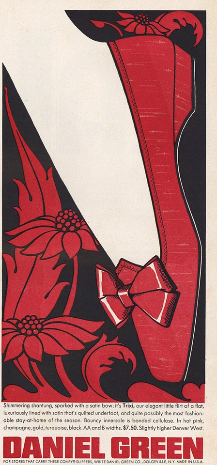 Daniel Green 1969: anuncio impreso vintage brillante de Shantung Foto 1 de 1