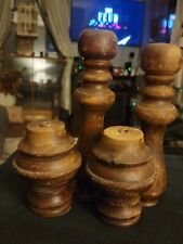 Vintage Lot Cut-Off Fat Wooden Spindles Primitive Reclaimed Weathered  Salvage
