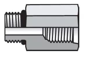 Parker 8-6 F5OG5-S SAE Adapter 8 SAE-ORB Male X 6 SAE-ORB Female Steel - Picture 1 of 2
