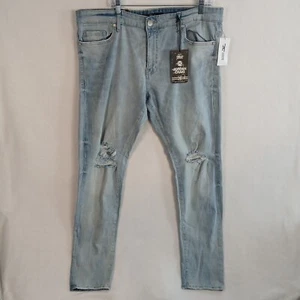 Jordan Craig Men’s Sean Distressed Jeans Size 40X34 Ice Blue Denim NWT - Picture 1 of 23