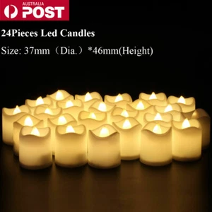 24x LED Tea Light Tealight Candle Flameless Wedding Party Decor Battery Included - Picture 1 of 12