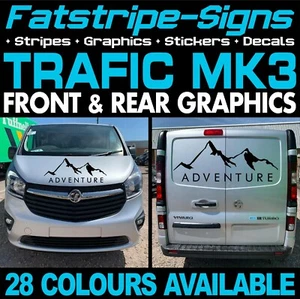 para adaptarse a Renault Trafic MK3 GRÁFICOS PEGATINAS RAYAS CÁMPER FURGONETA SWB LWB L1 L2 - Imagen 1 de 2