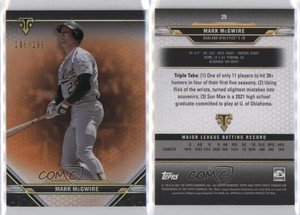 2021 Topps Triple Threads Amber /199 Mark McGwire #25